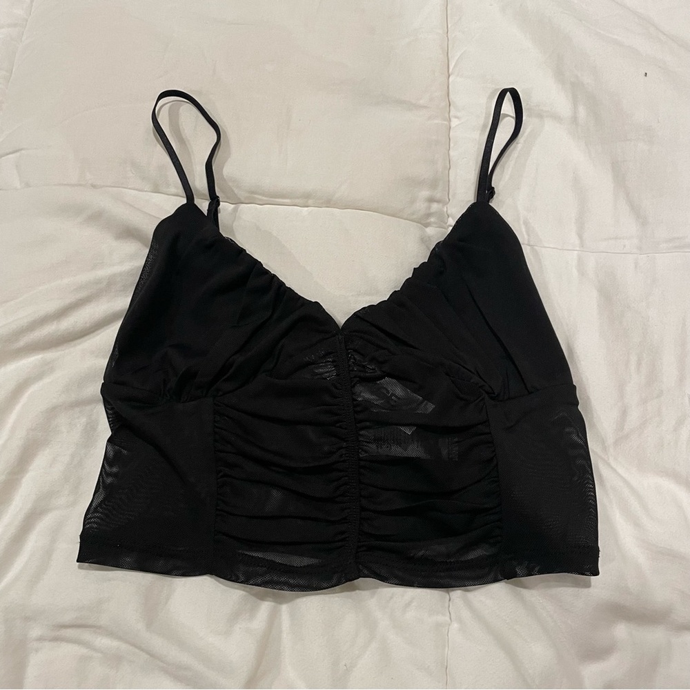 garage sheer black cami
